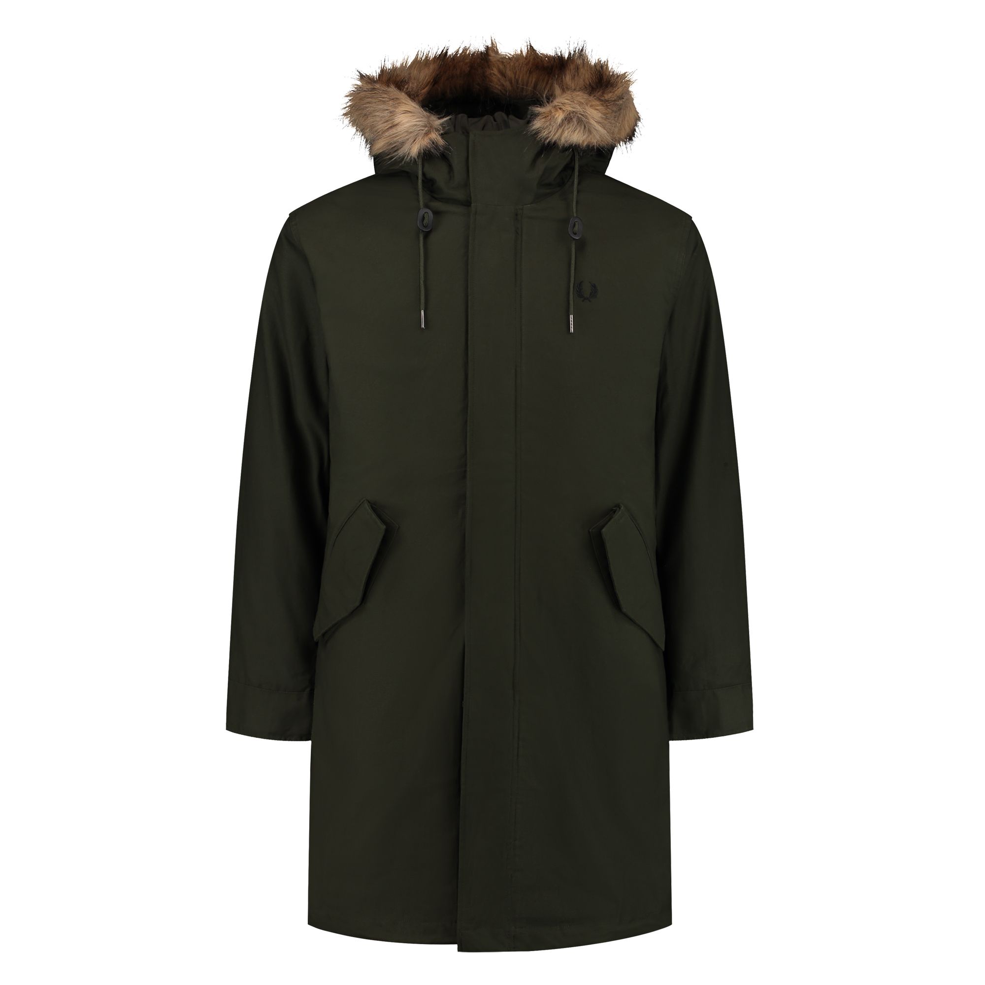 Perry FRED PERRY MULTI POCKET NYLON PARKA - Jazzy Badger
